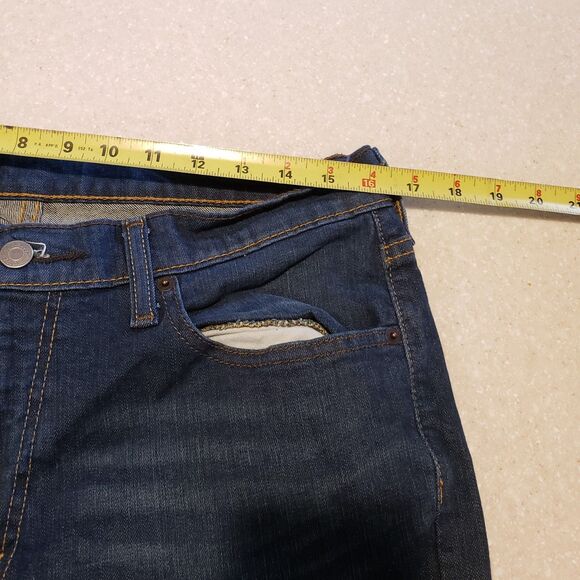 LEVI'S 541 Straight Leg Mid Rise Dark Wash Blue Denim Jeans Men's Size W 33 L 34 - Picture 9 of 11